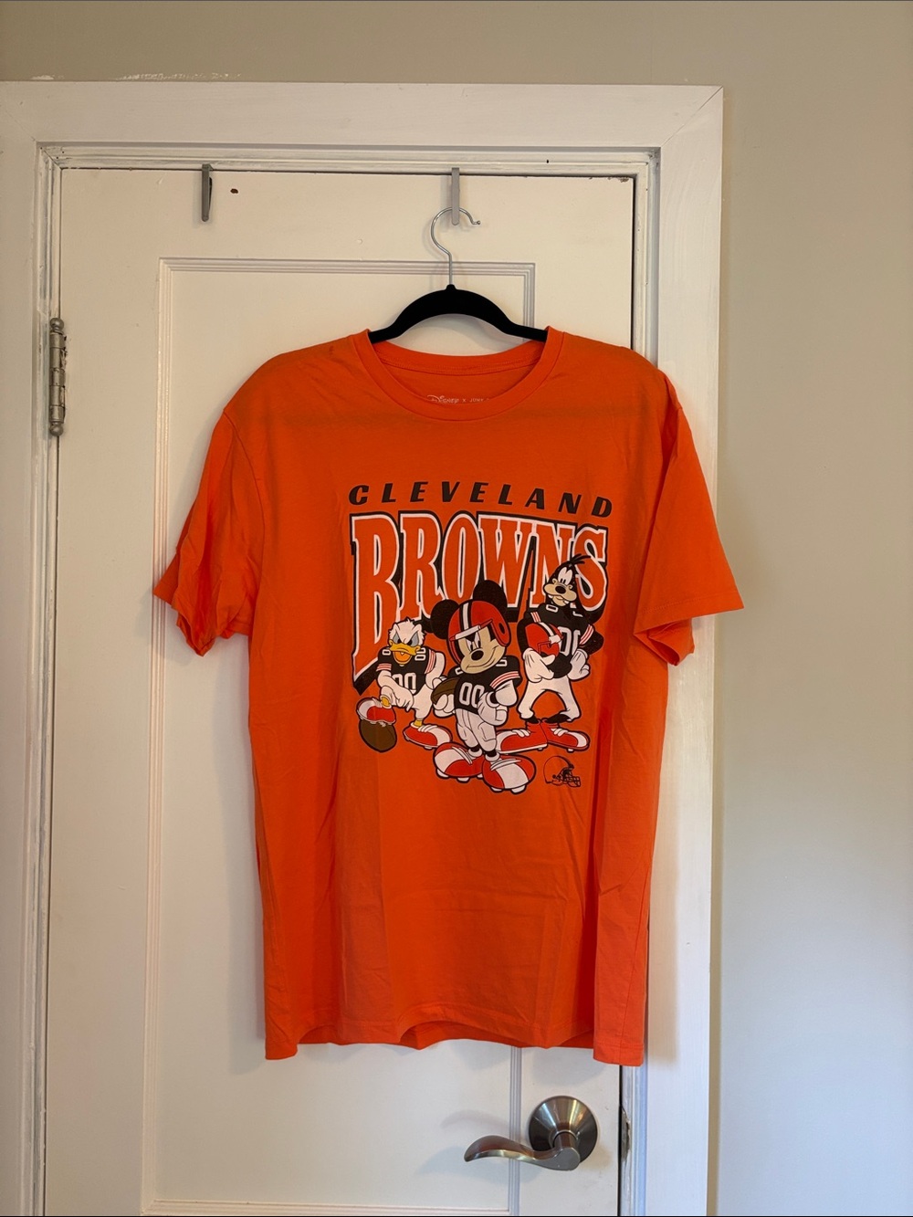 Disney Orange Cleveland Browns Cartoon Tee